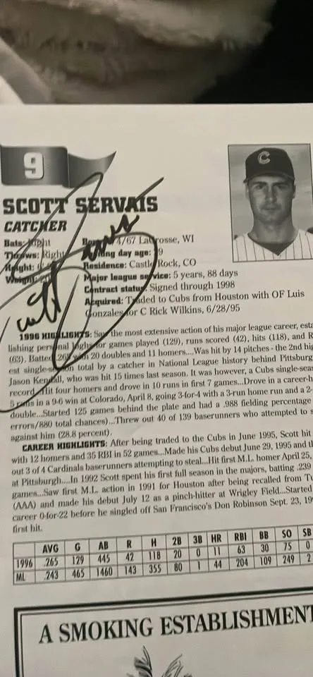 1997 Chicago Cubs Spring Training Program- Sean Dunston Autogrph image indicator(10)