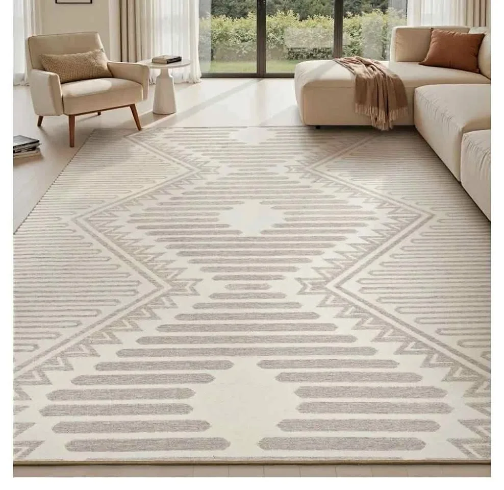 Brand New 8x10 Boho Geometric Rug, Beige