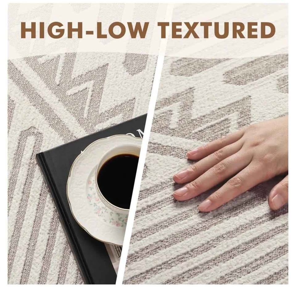 Brand New 8x10 Boho Geometric Rug, Beige - photo 3