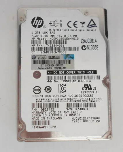 1.2TB 10K 6Gbp/s SAS Hard Drive 2.5" thumbnail