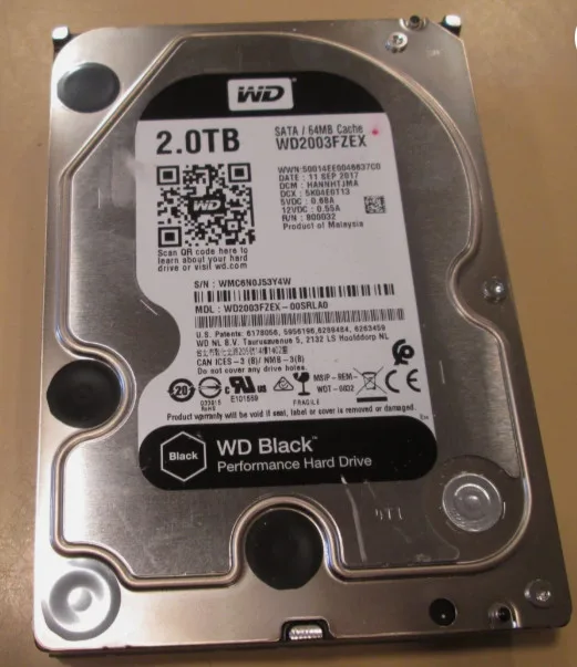 WD Black 2TB 3.5" SATA III Hard Drive thumbnail