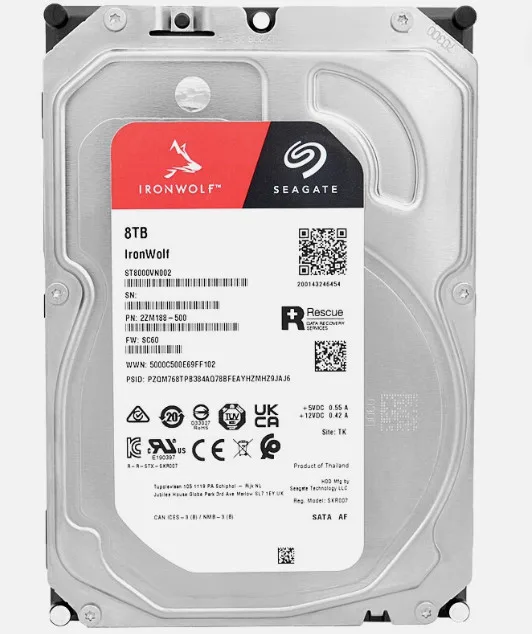 Seagate IronWolf 8TB NAS Internal HDD 3.5in SATA 7200 RPM ST thumbnail