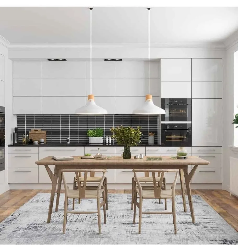 Brand New 8x10 Washable Abstract Area Rug (Grey/Blue image indicator(2)