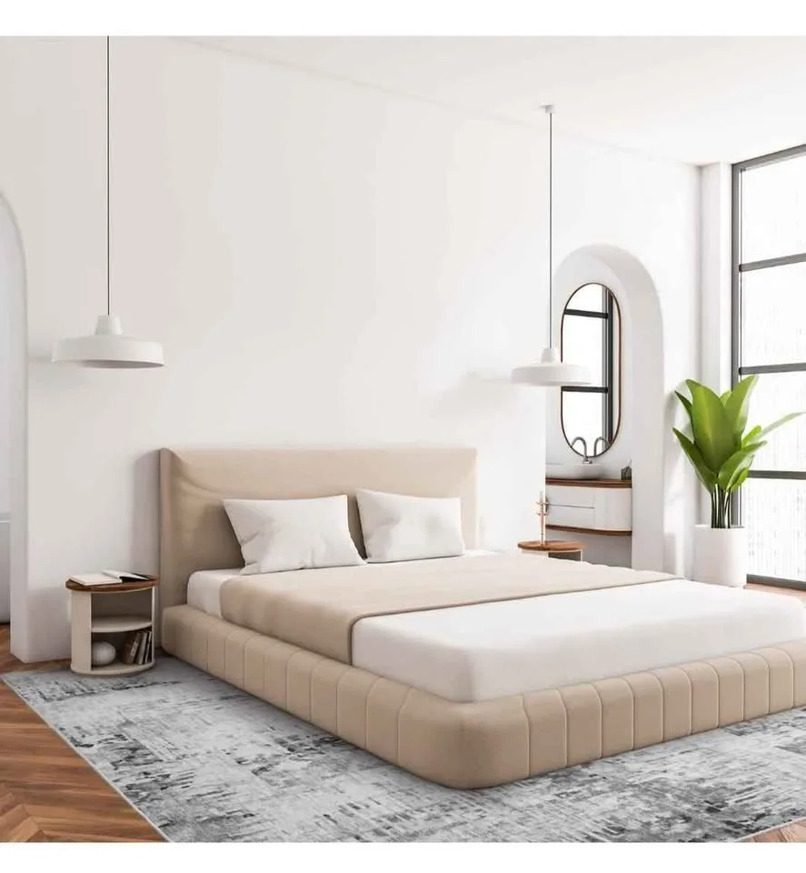 Brand New 8x10 Washable Abstract Area Rug (Grey/Blue image indicator(3)