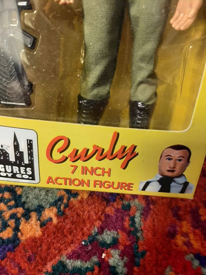 1998 Thec3 Stooges, Curly 7 inch action figure doll Soldier - photo 5