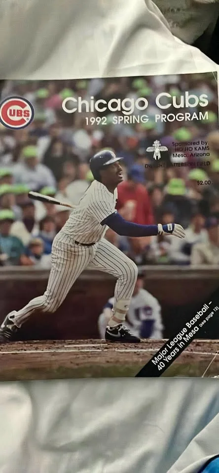 1992 Greg Maddux and Joe Giardi Autographs -  Cubs ST Program thumbnail