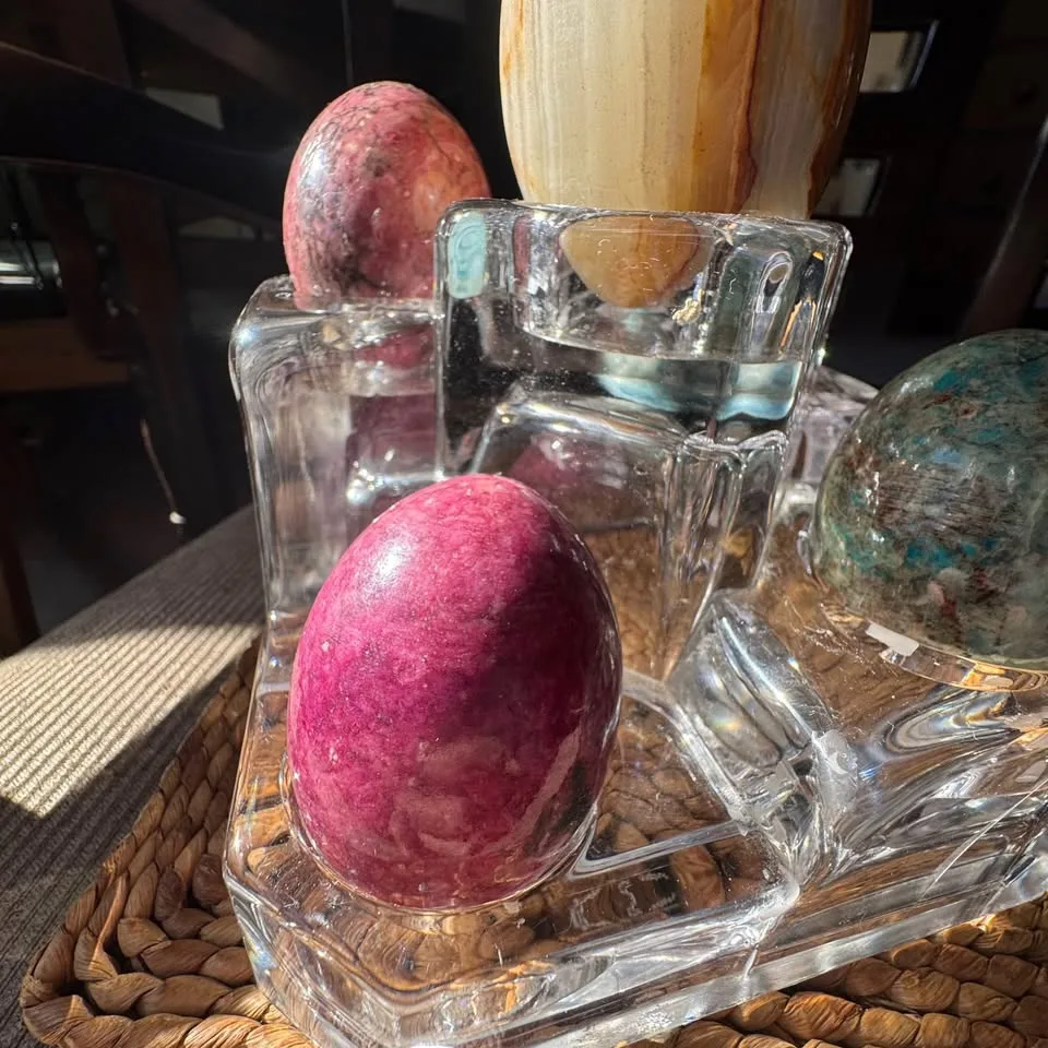 Vintage Hand Carved Vintage Alabaster Eggs From Italy image indicator(10)