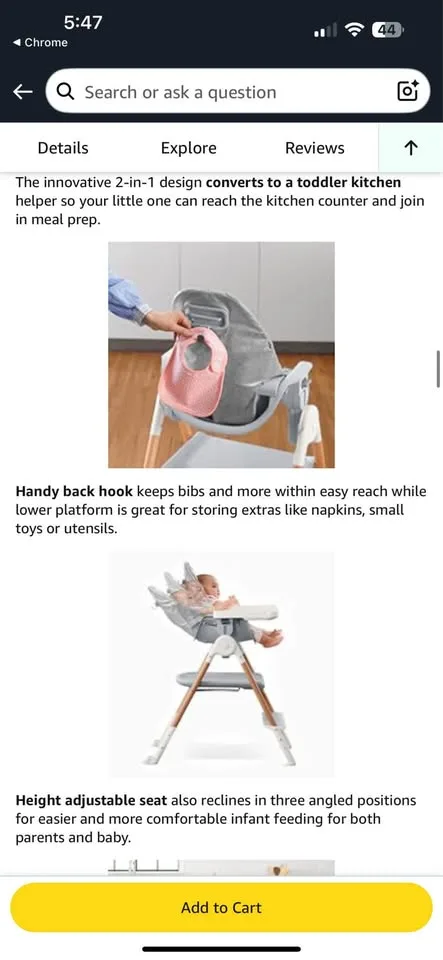 SKIP HOP HIGH CHAIR - For Sale image indicator(2)