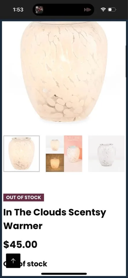 Scentsy In The Clouds Wax Warmer image indicator(5)