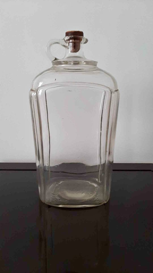 Vintage Clear Glass Bottle Bright's Since 1874 13.5 inch