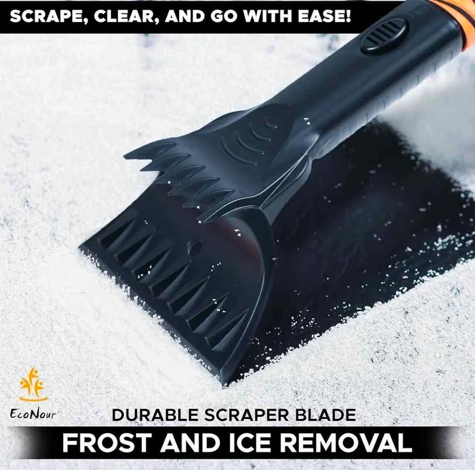 EcoNour 29" - 50" Snow Broom Brush Ice Scraper NEW - photo 3
