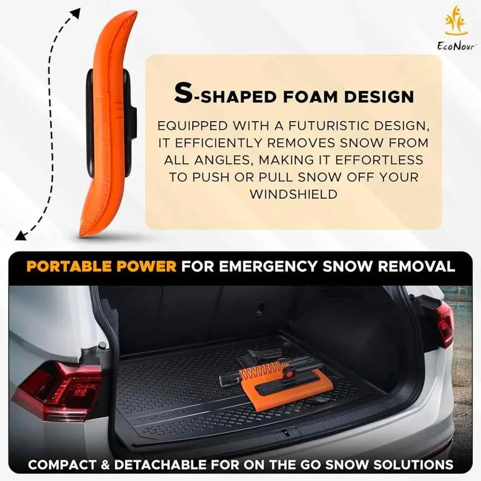 EcoNour 29" - 50" Snow Broom Ice Scraper for Car SUV Truck NEW image indicator(4)