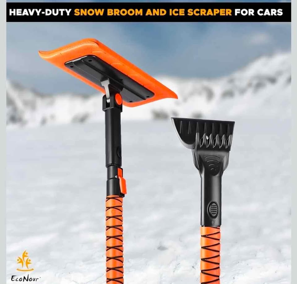 EcoNour 29" - 50" Snow Broom Brush Ice Scraper NEW - photo 5