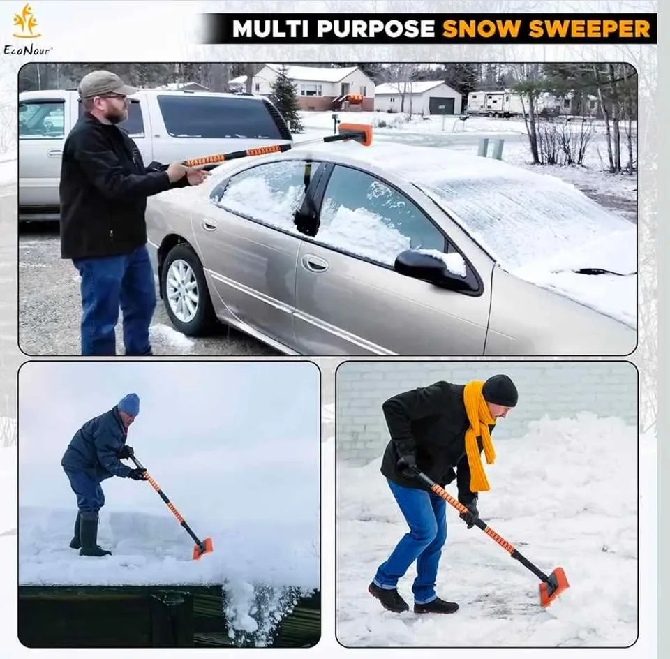 EcoNour 29" - 50" Snow Broom Ice Scraper for Car SUV Truck NEW image indicator(8)