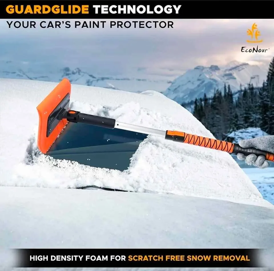 EcoNour 29" - 50" Snow Broom Ice Scraper for Car SUV Truck NEW image indicator(9)