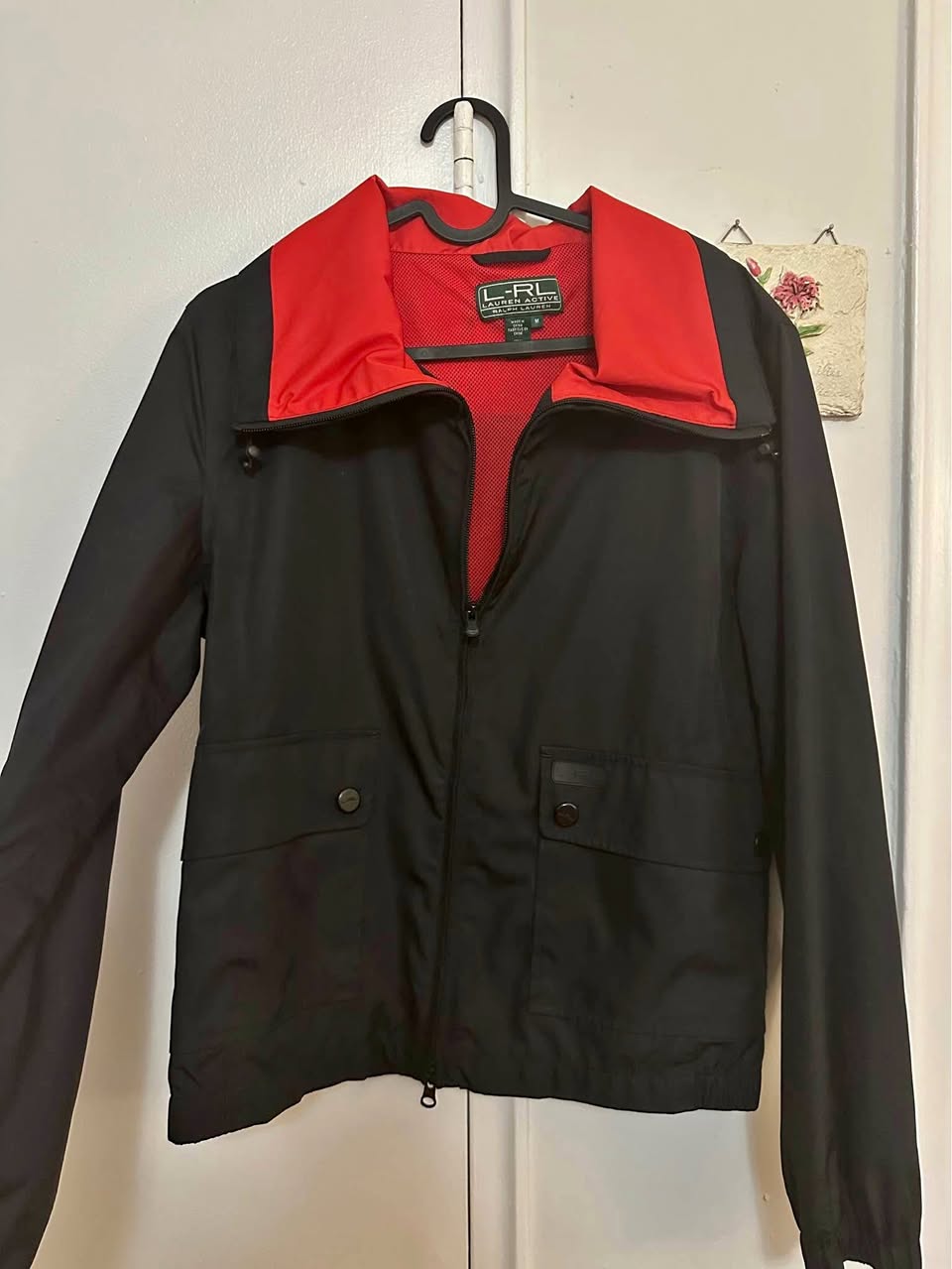 Ralph Lauren Black Windbreaker Lightweight Jacket