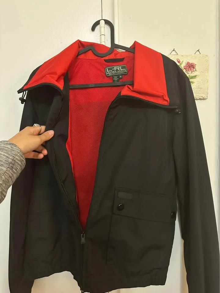Ralph Lauren Black Windbreaker Lightweight Jacket image indicator(4)