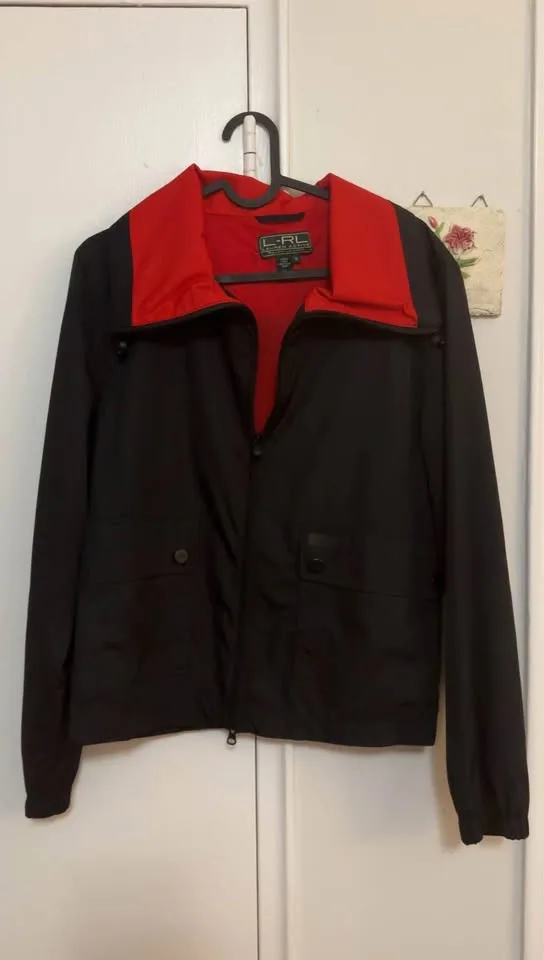 Ralph Lauren Black Windbreaker Lightweight Jacket image indicator(5)