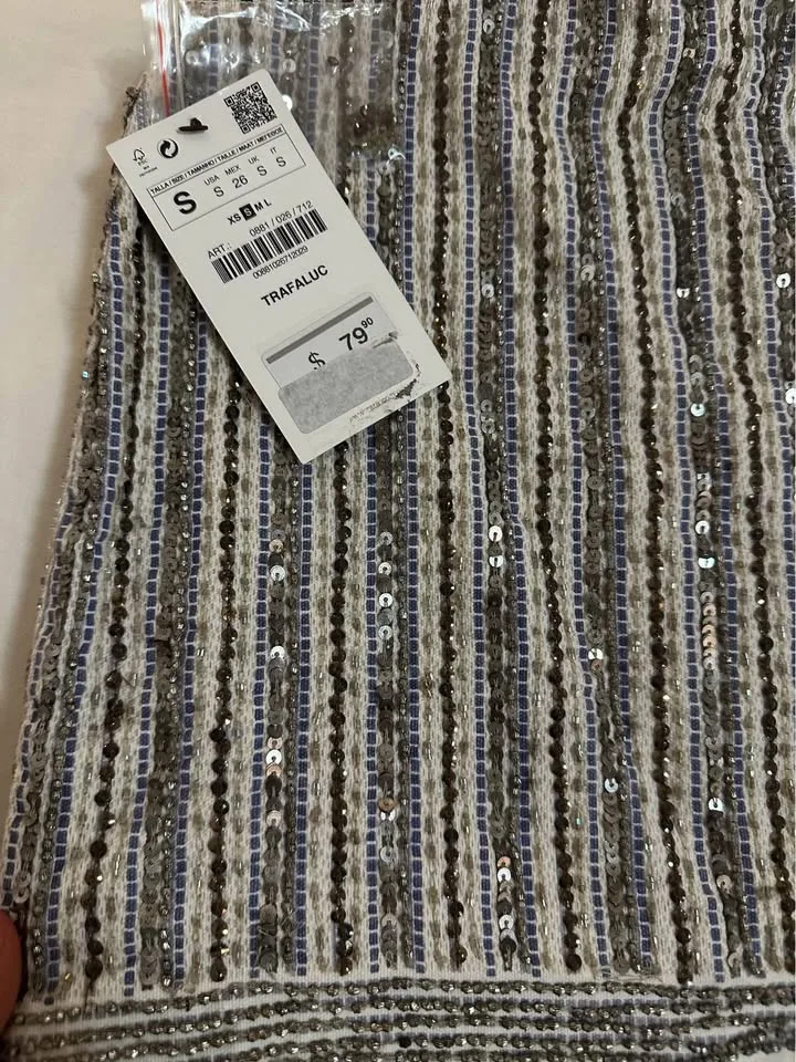 Zara NWT Sequins Skirt image indicator(2)