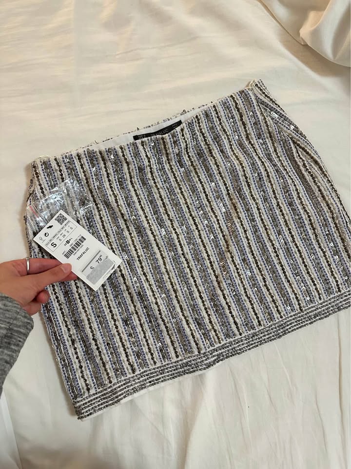 Zara NWT Sequins Skirt - photo 4