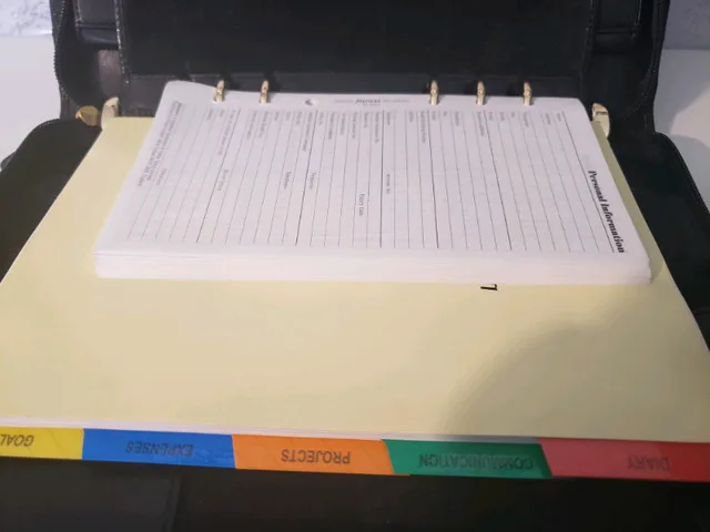 NEW TUMI LEATHER TONY PEROTTI ATTACHÉ DAY PLANNER BOOK image indicator(8)