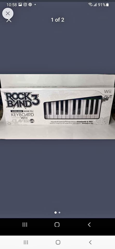 Rock band 3, Wii Keyboard NEW with dongle & strap sealed box