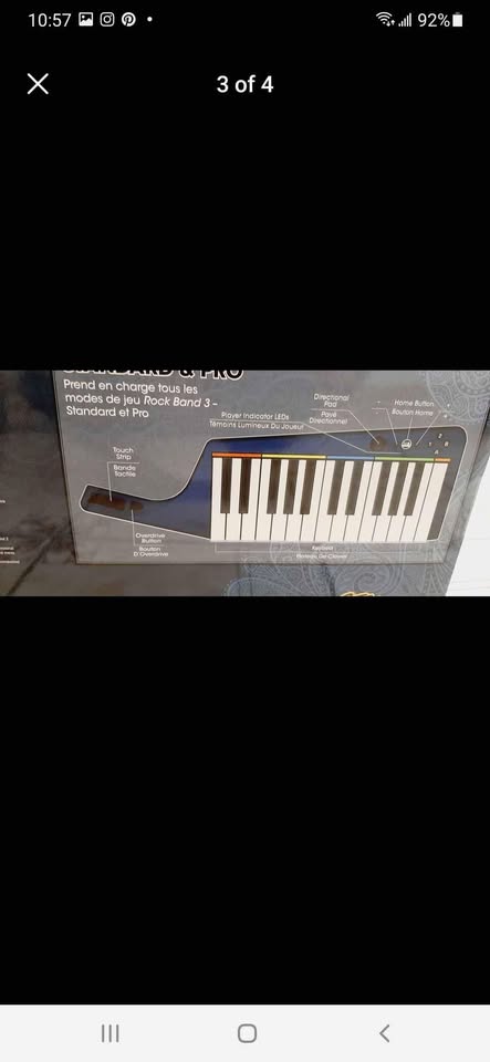 Rock band 3, Wii Keyboard NEW with dongle & strap sealed box - photo 3