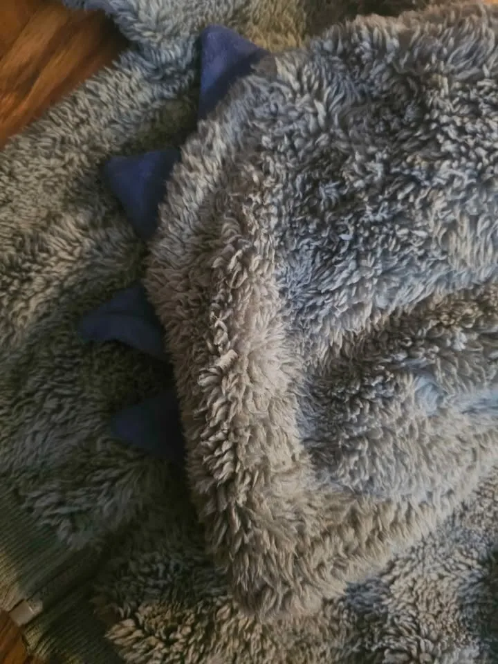 Dark Green Dinosaur Hood Fleece Jacket for 9m baby image indicator(2)