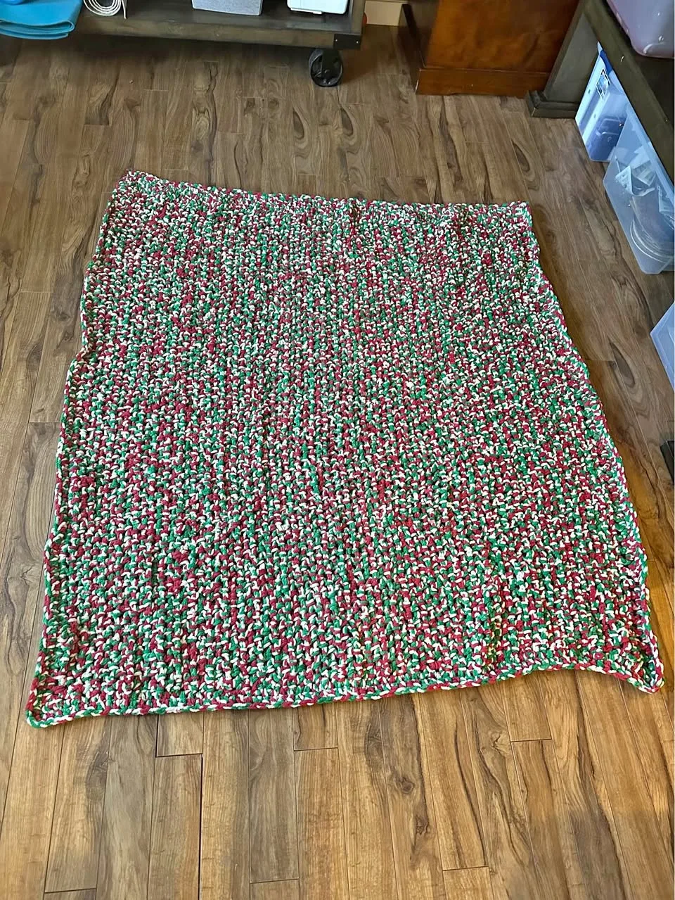 Red and Green Christmas Blanket