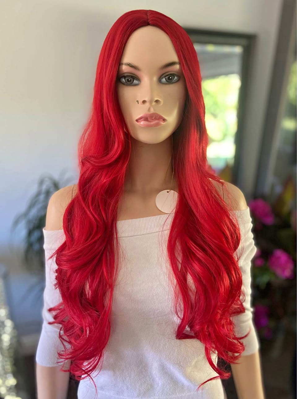 NWOT 26” Long Little Mermaid Poison Ivy Red Synthetic Wig