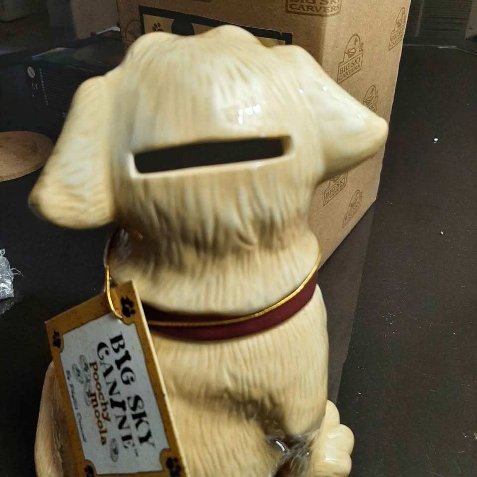 Big Sky K9 yellow lab Labrador dog ceramic bank figurine - photo 2
