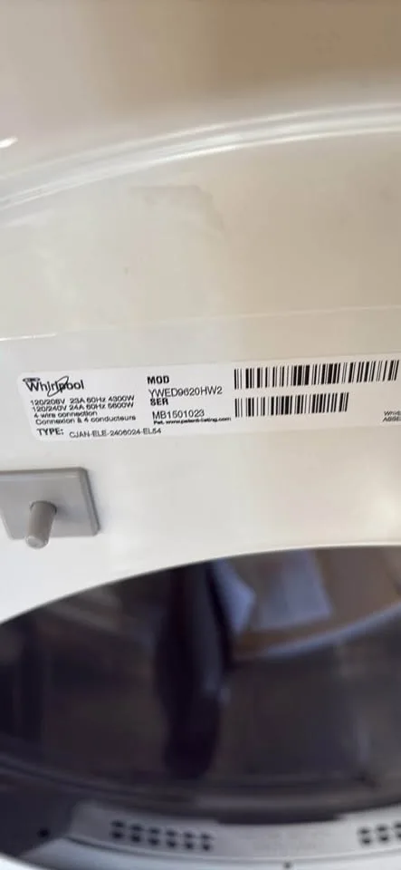 BRAND NEW WHIRLPOOL DRYER image indicator(3)