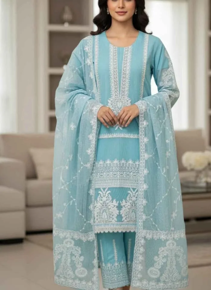 Beautiful 3 pcs cotton net suit image indicator(3)