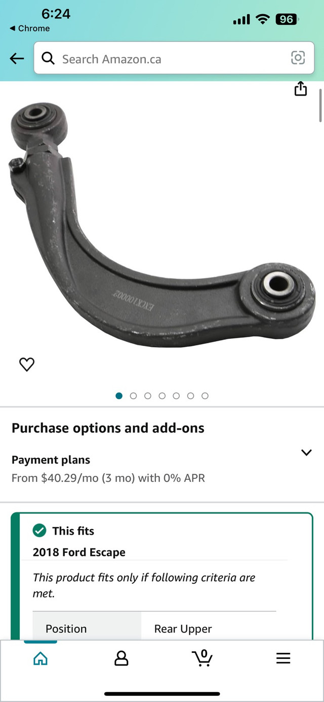 MOOG Chassis Part: Control Arm for Ford Escape & Focus - photo 3