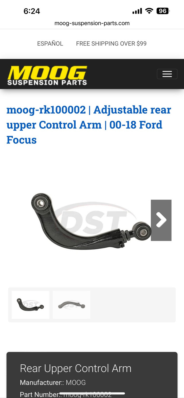 MOOG Chassis Part: Control Arm for Ford Escape & Focus - photo 4