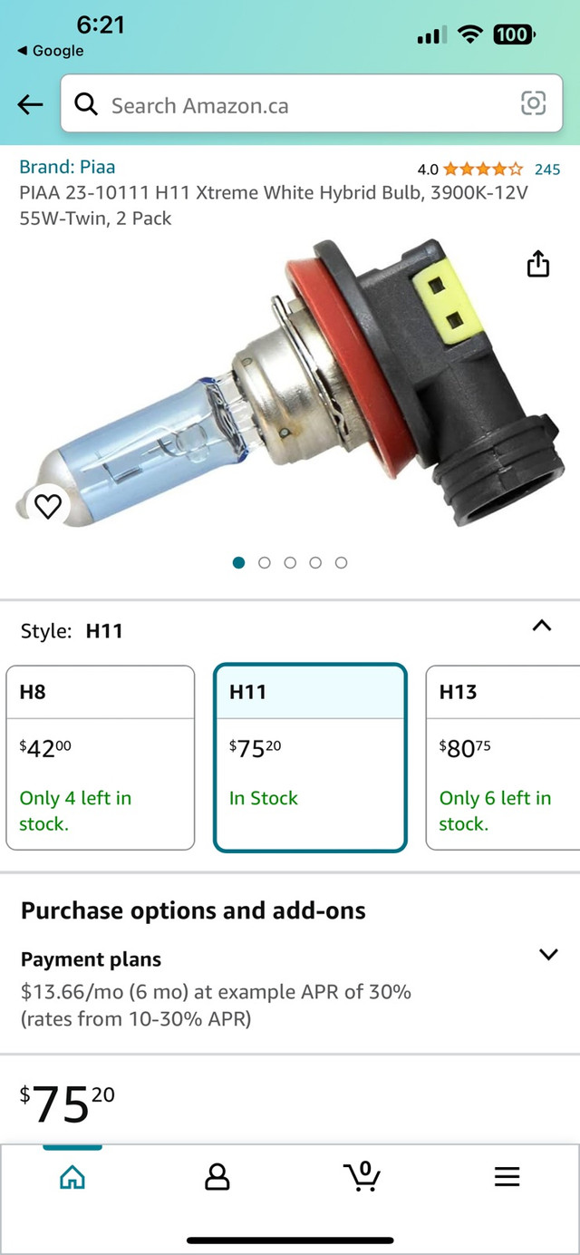 PIAA Xtreme White Hybrid Bulbs H11 - photo 4