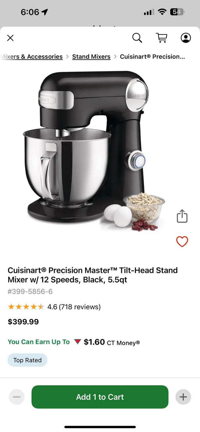 Cuisinart Precision Master Tilt Head Stand Mixer image indicator(10)