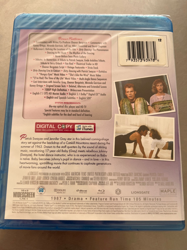 Dirty Dancing (Blu-Ray) unopen - photo 2