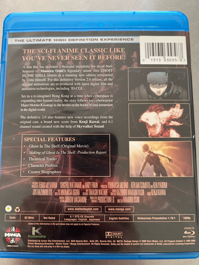 Ghost in the Shell 2.0 - manga movie (Blu- Ray) - photo 2