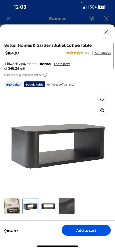 BNIB coffee table black colour image indicator(5)