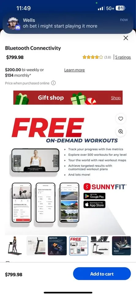 ISunny advanced treadmill with Bluetooth BNIB image indicator(5)