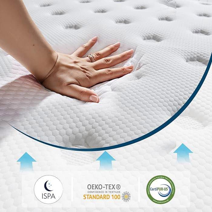 King Size Mattress, 12 Inch Memory Foam Hybrid Mattress - photo 3
