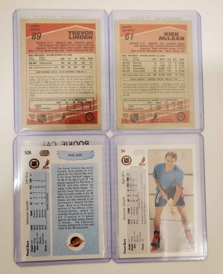 Vancouver Canucks Legends Rookie Cards -all 4 cards for $25 - photo 2