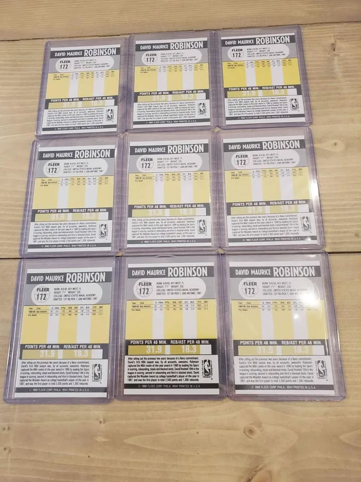 1990 David Robinson 1st Fleer Card "mint condition " $8 each image indicator(2)