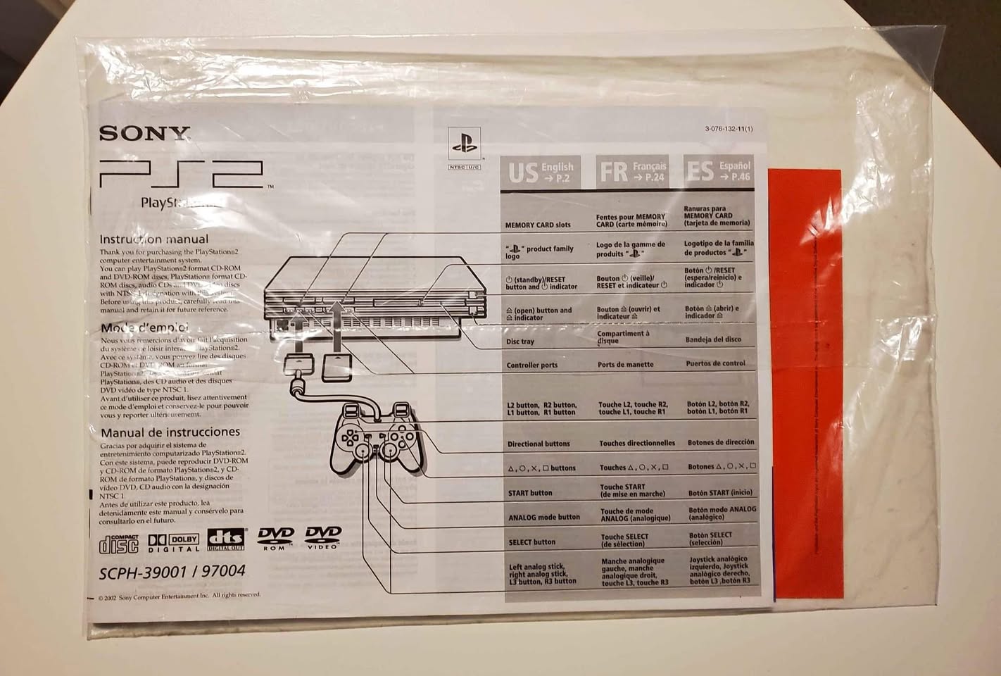 Original Playstation 2 (PS2) Sealed Instruction Manual