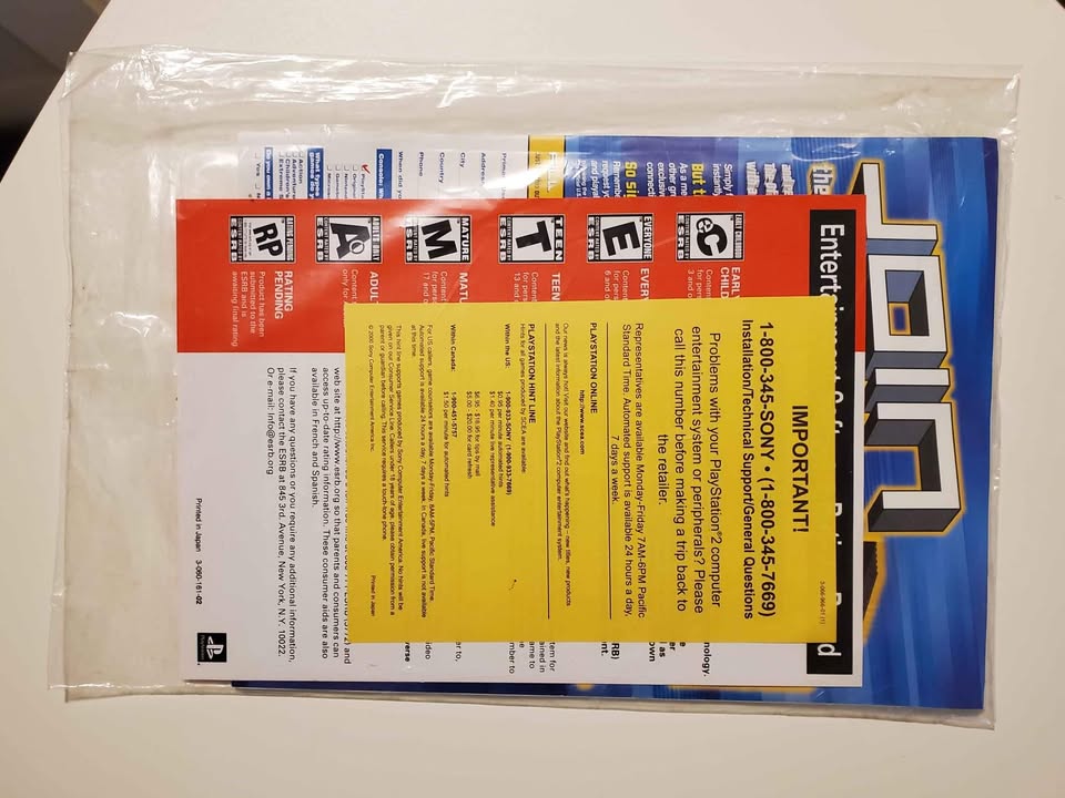 Original Playstation 2 (PS2) Sealed Instruction Manual - photo 2