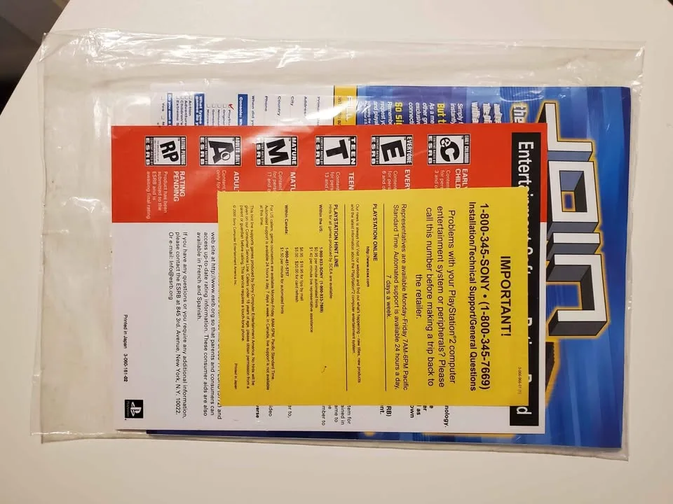 Original Playstation 2 (PS2) Sealed Instruction Manual image indicator(2)
