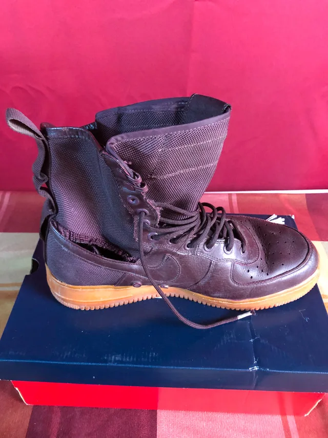 Nike SF Air Force 1 Burgundy/Gum - Size 10.5 image indicator(10)