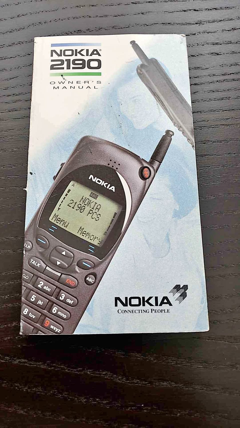 Vintage Nokia 2190 Owner's Manual (manual ONLY)