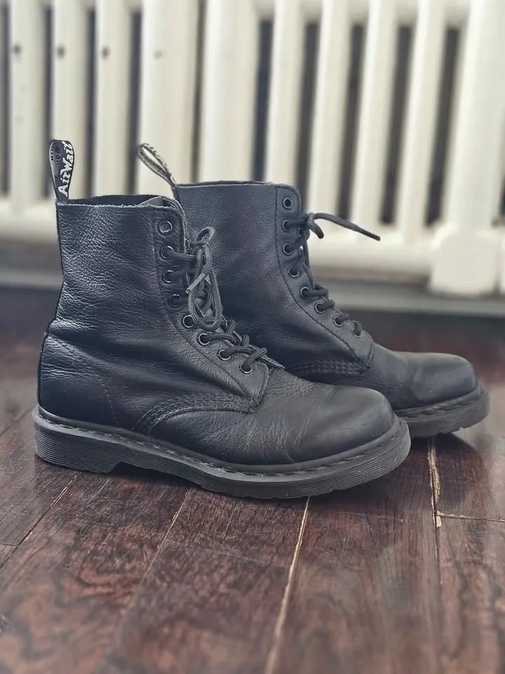 Womens 8 Dr. Martens Pascal Mono Black Combat Boots image indicator(4)